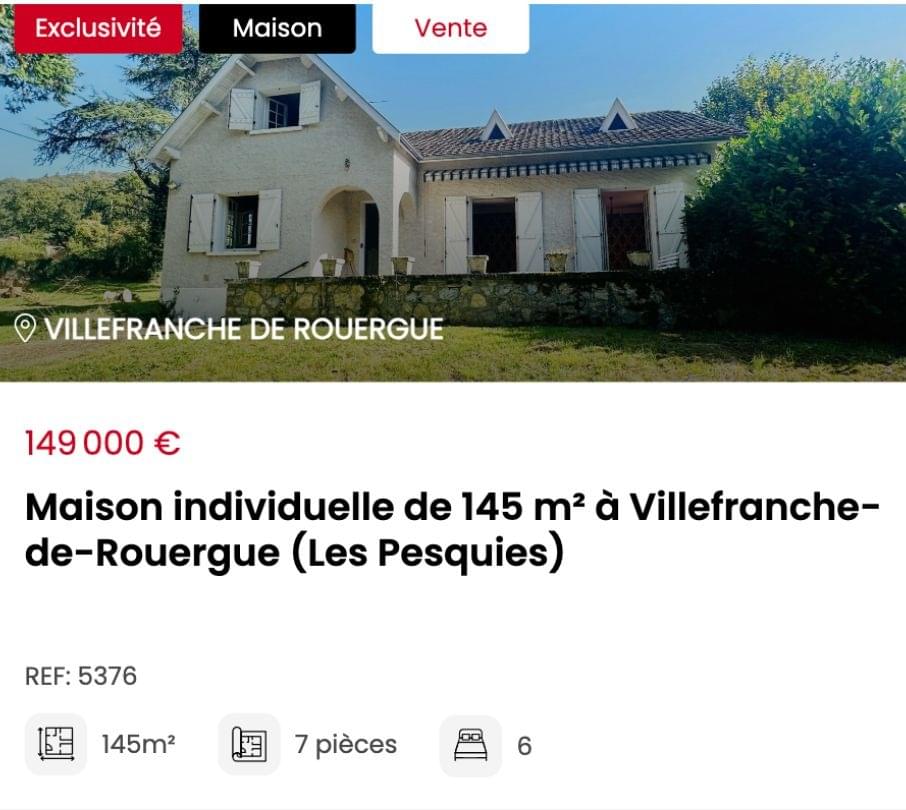 Maison Vilefranche de rouergue